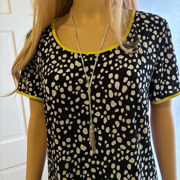 Ava James Tops - AVA JAMES Black and White Polka Dot Blouse